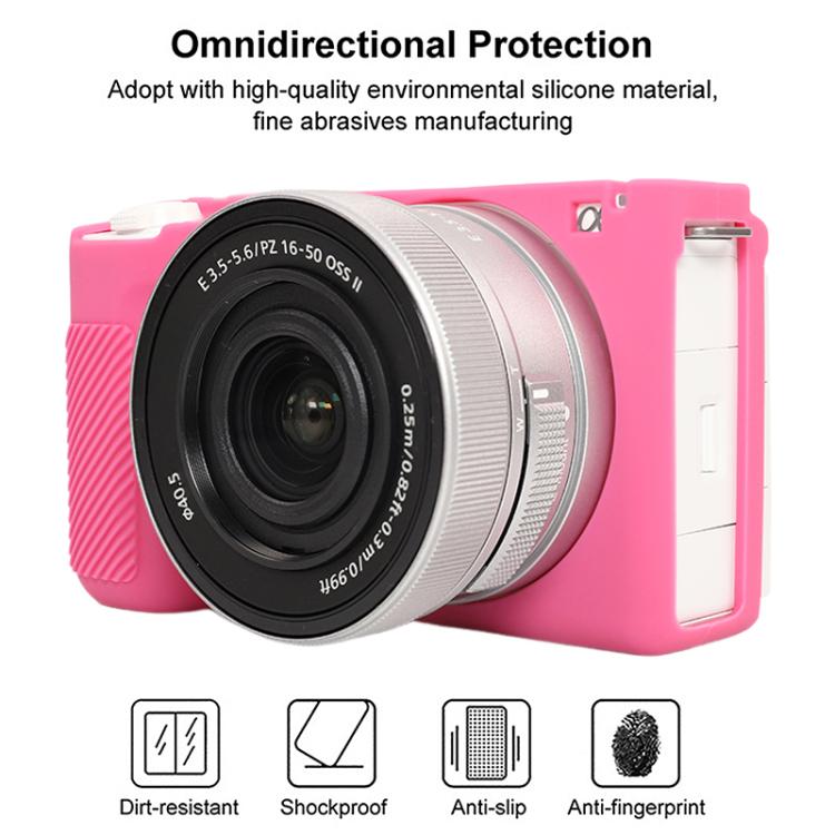 Frendorf | Für Sony ZV-E10 II / ZV-E10M2 Glänzende weiche Silikon-Schutzhülle (Rosenrot)