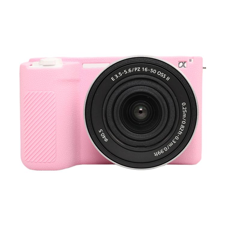 Frendorf | Voor Sony ZV-E10 II / ZV-E10M2 Litchi Textuur Zachte Silicone Beschermende Hoes (Roze)