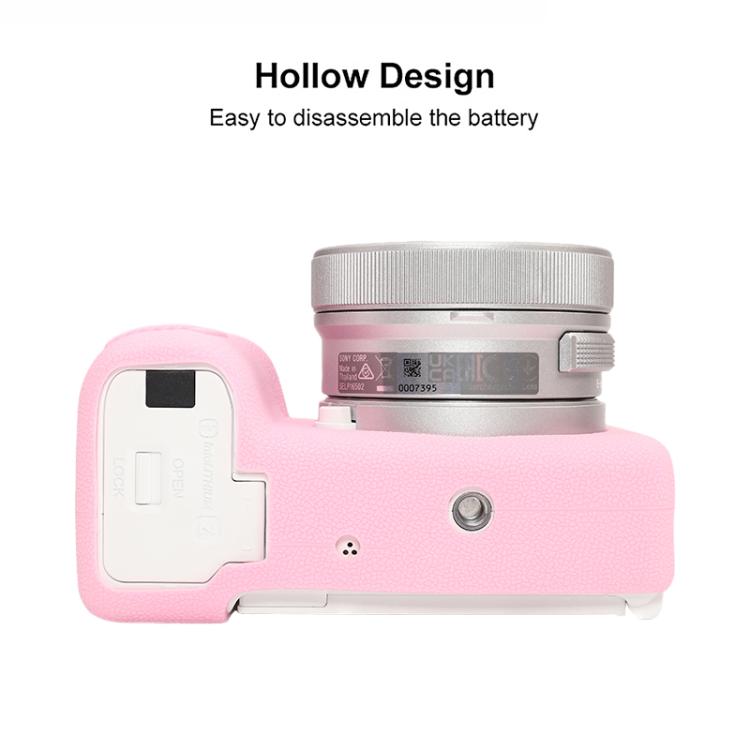 Frendorf | Voor Sony ZV-E10 II / ZV-E10M2 Litchi Textuur Zachte Silicone Beschermende Hoes (Roze)