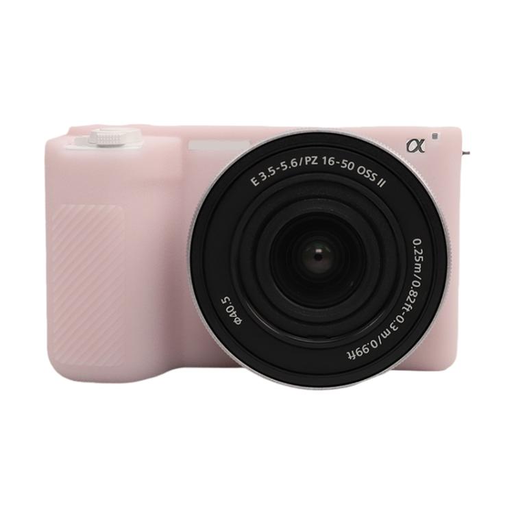 Frendorf | Voor Sony ZV-E10 II / ZV-E10M2 Litchi Textuur Zachte Silicone Beschermhoes (Jelly Pink)