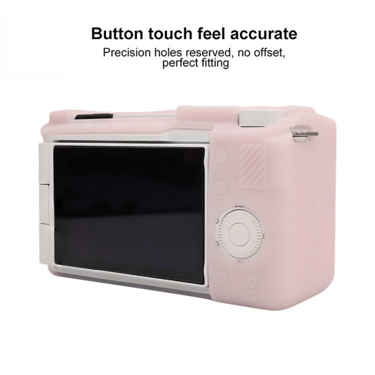 Frendorf | Voor Sony ZV-E10 II / ZV-E10M2 Litchi Textuur Zachte Silicone Beschermhoes (Jelly Pink)