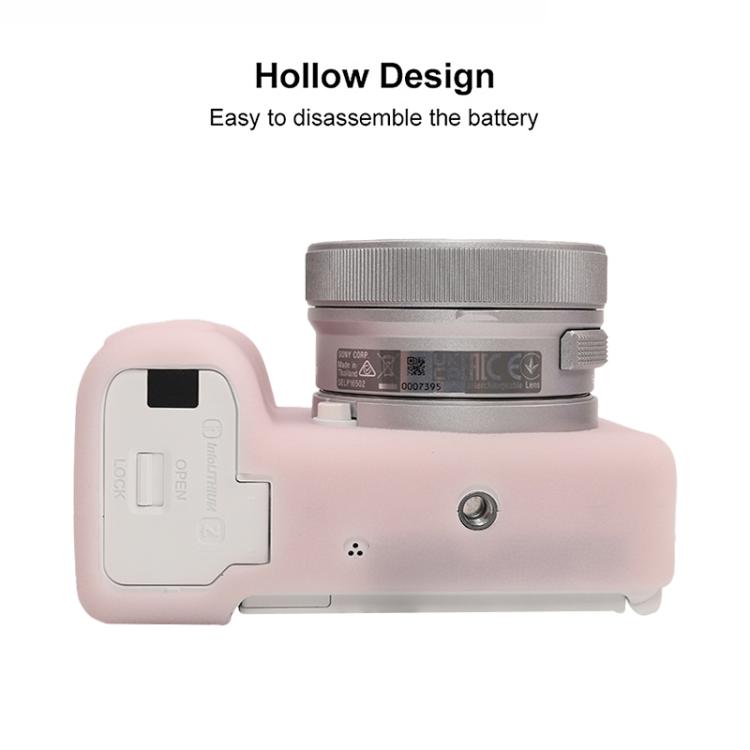 Frendorf | Voor Sony ZV-E10 II / ZV-E10M2 Litchi Textuur Zachte Silicone Beschermhoes (Jelly Pink)