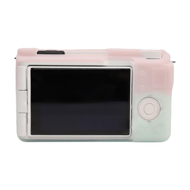 Frendorf | Für Sony ZV-E10 II / ZV-E10M2 Litchi Textur Weiche Silikon Schutzhülle (Jelly Pink Green)