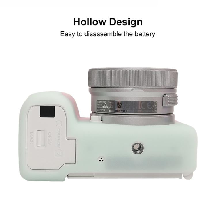 Frendorf | Für Sony ZV-E10 II / ZV-E10M2 Litchi Textur Weiche Silikon Schutzhülle (Jelly Pink Green)