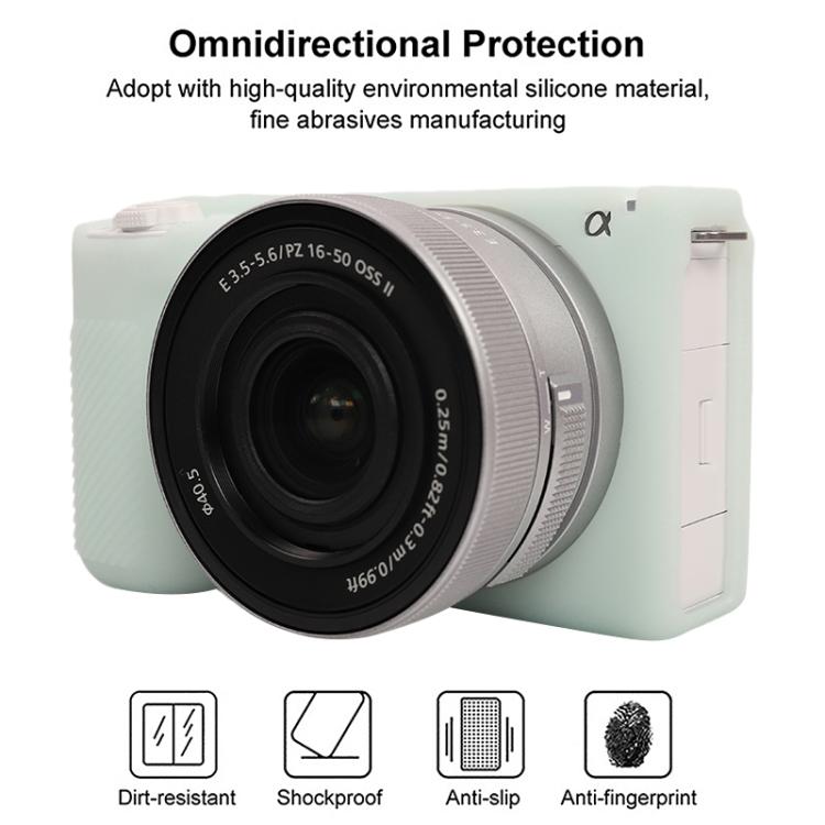 Frendorf | Voor Sony ZV-E10 II / ZV-E10M2 Litchi Textuur Zachte Siliconen Beschermhoes (Jelly Groen)