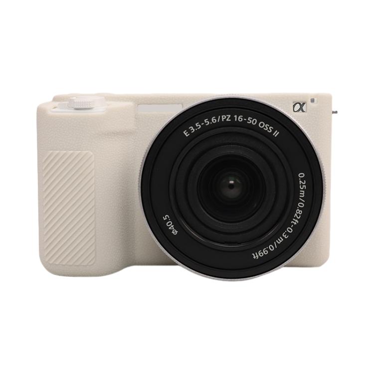 Frendorf | Für Sony ZV-E10 II / ZV-E10M2 Litchi-Textur Weiche Silikon-Schutzhülle (Beige)