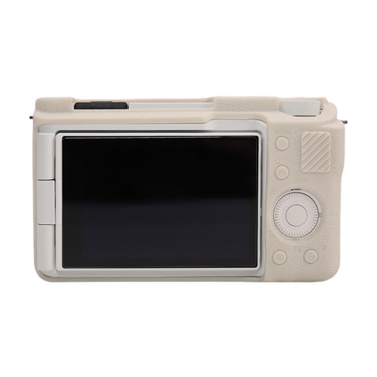 Frendorf | Für Sony ZV-E10 II / ZV-E10M2 Litchi-Textur Weiche Silikon-Schutzhülle (Beige)