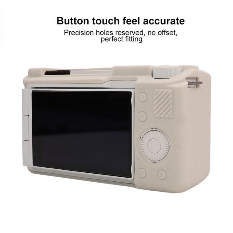 Frendorf | Für Sony ZV-E10 II / ZV-E10M2 Litchi-Textur Weiche Silikon-Schutzhülle (Beige)