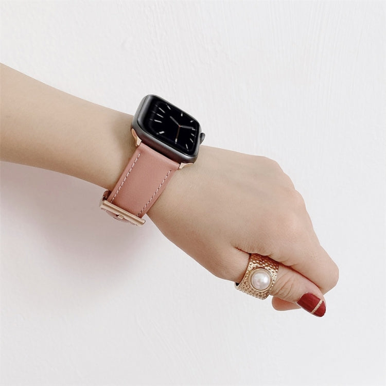 Frendorf | Für Apple Watch 5 & 4 44mm / 3 & 2 & 1 42mm V Tail Style Stitching Leder Uhrband (Grau)