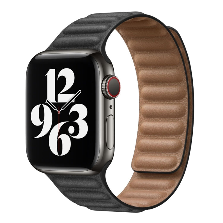Frerndorf | Für Apple Watch Series 9&8&7 41mm / SE 3&SE 2&6&SE&5&4 40mm / 3&2&1 38mm Leder Watch Band (Schwarz)