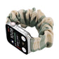 Frendorf | Für Apple Watch Series 7 41mm / 6 & SE & 5 & 4 40mm / 3 & 2 & 1 38mm JK Uniform Style Stoff + Edelstahl Armbanduhr Band(Beige + Grün)(Beige + Grün)