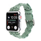 Frerndorf | Für Apple Watch Series 9&8&7 41mm / SE 3&SE 2&6&SE&5&4 40mm / 3&2&1 38mm Leder Gewebtes Einzell Schleifen Armband (Grün)