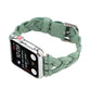 Frerndorf | Für Apple Watch Series 9&8&7 41mm / SE 3&SE 2&6&SE&5&4 40mm / 3&2&1 38mm Leder Gewebtes Einzell Schleifen Armband (Grün)