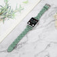 Frerndorf | Für Apple Watch Series 9&8&7 41mm / SE 3&SE 2&6&SE&5&4 40mm / 3&2&1 38mm Leder Gewebtes Einzell Schleifen Armband (Grün)