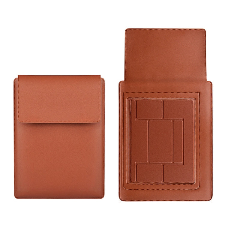 Frendorf | PU05 Sleeve Leder Tasche Tragetasche mit kleiner Aufbewahrungstasche für 13,3 Zoll Laptop (Gelb)