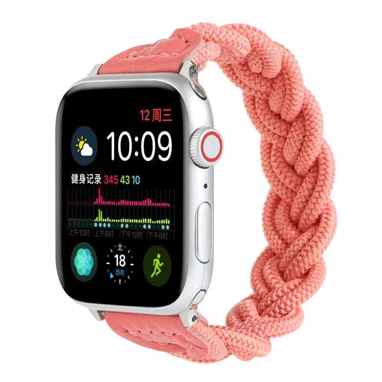 Frendorf | Elastisches gewebtes Uhrenband für die Apple Watch Series 7 41mm / 6 & SE & 5 & 4 40mm / 3 & 2 & 1 38mm, Länge:150mm (Wassermelonenrot)