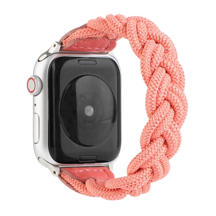 Frendorf | Elastisches gewebtes Uhrenband für die Apple Watch Series 7 41mm / 6 & SE & 5 & 4 40mm / 3 & 2 & 1 38mm, Länge:150mm (Wassermelonenrot)