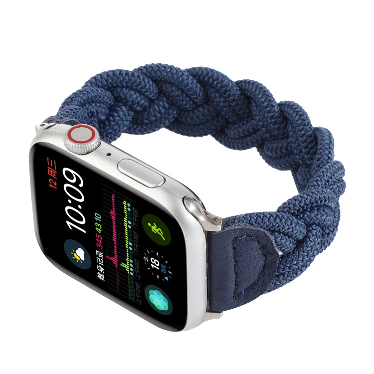 Frendorf | Elastisches gewebtes Armband für die Apple Watch Series 7 41mm / 6 & SE & 5 & 4 40mm / 3 & 2 & 1 38mm, Länge:150mm(Blaue)