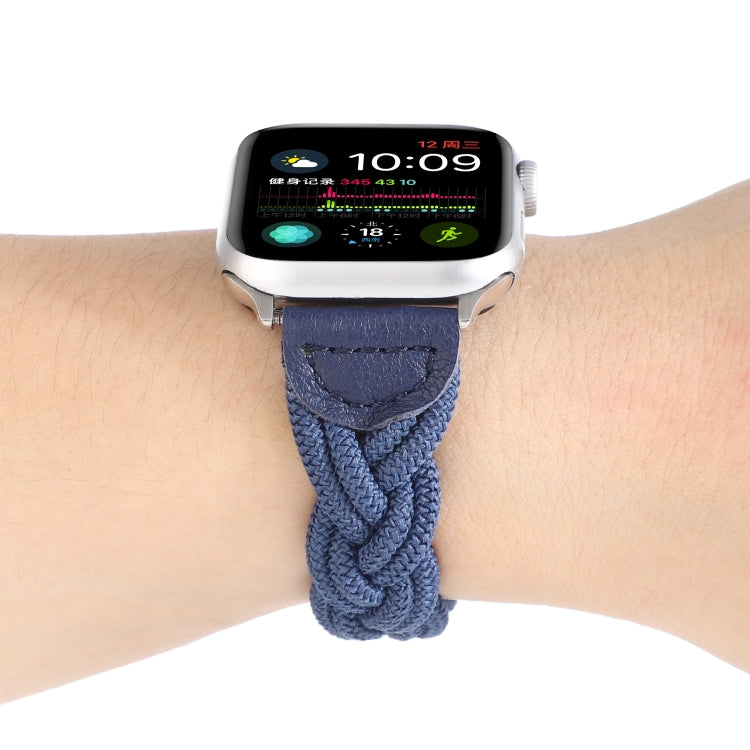 Frendorf | Elastisches gewebtes Armband für die Apple Watch Series 7 41mm / 6 & SE & 5 & 4 40mm / 3 & 2 & 1 38mm, Länge:150mm(Blaue)