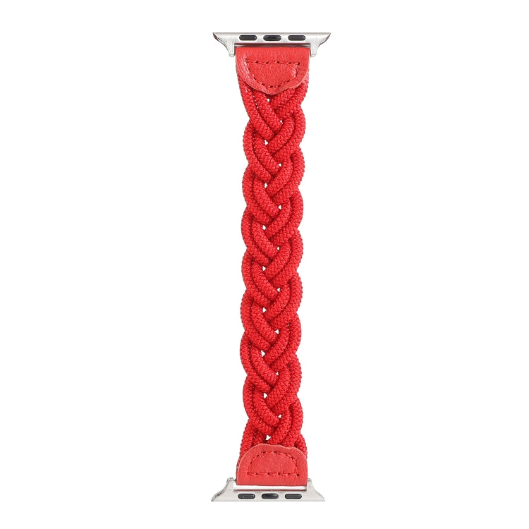 Frendorf | Elastisches Gewebtes Armband Für Apple Watch Series 7 41mm / 6 & SE & 5 & 4 40mm / 3 & 2 & 1 38mm, Länge:150mm(Rot)
