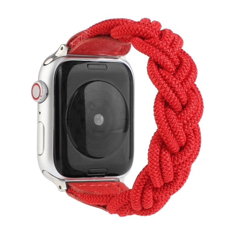 Frendorf | Elastisches Gewebtes Armband Für Apple Watch Series 7 41mm / 6 & SE & 5 & 4 40mm / 3 & 2 & 1 38mm, Länge:150mm(Rot)