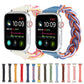 Frendorf | Elastisches gewebtes Armband für die Apple Watch Series 7 41mm / 6 & SE & 5 & 4 40mm / 3 & 2 & 1 38mm, Länge:150mm(Blaue)