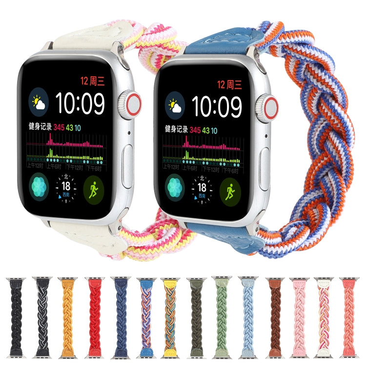 Frendorf | Elastisches gewebtes Armband für die Apple Watch Series 7 41mm / 6 & SE & 5 & 4 40mm / 3 & 2 & 1 38mm, Länge:150mm(Blaue)
