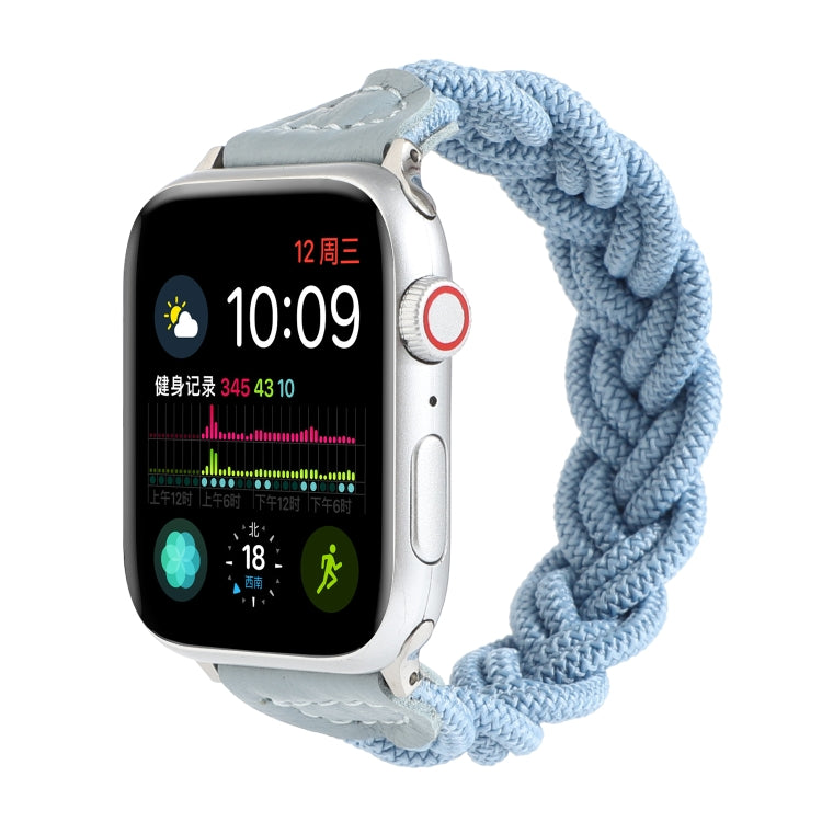 Frendorf | Elastisches Gewebtes Uhrenarmband für Apple Watch Series 9&8&7 41mm / SE 3&SE 2&6&SE&5&4 40mm / 3&2&1 38mm, Länge:160mm (Himmelblau)