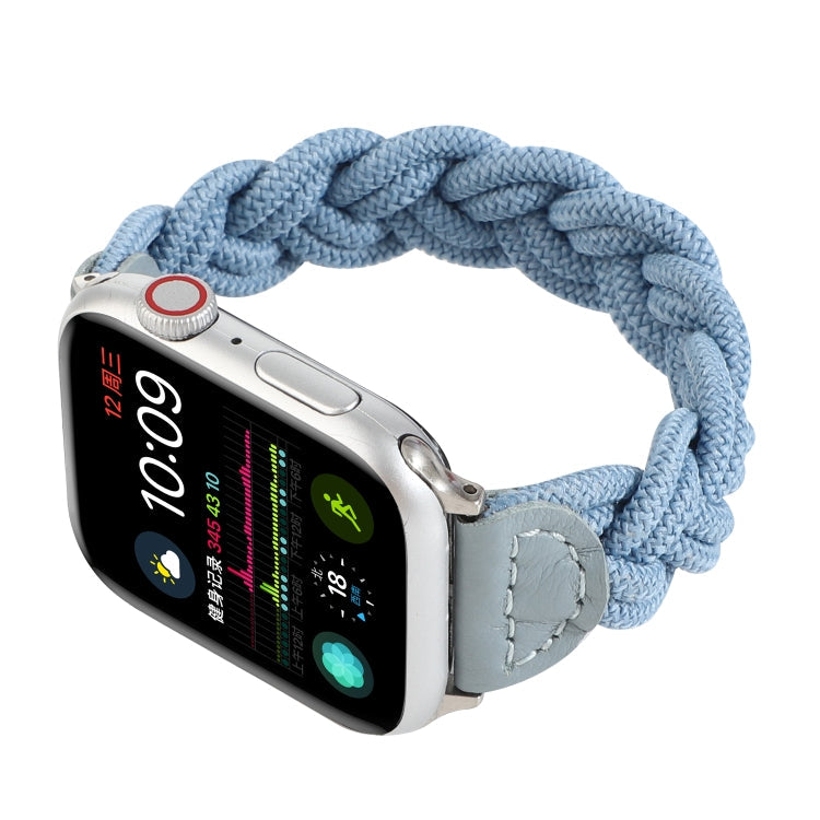 Frendorf | Elastisches Gewebtes Uhrenarmband für Apple Watch Series 9&8&7 41mm / SE 3&SE 2&6&SE&5&4 40mm / 3&2&1 38mm, Länge:160mm (Himmelblau)