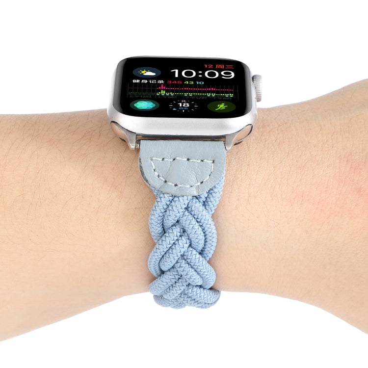 Frendorf | Elastisches Gewebtes Uhrenarmband für Apple Watch Series 9&8&7 41mm / SE 3&SE 2&6&SE&5&4 40mm / 3&2&1 38mm, Länge:160mm (Himmelblau)