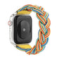 Frendorf | Elastisches Gewebtes Armband für Apple Watch Series 9&8&7 41mm / SE 3&SE 2&6&SE&5&4 40mm / 3&2&1 38mm, Länge:160mm (Gelb Grün Orange)