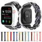 Frendorf | Elastisches Gewebtes Armband für Apple Watch Series 9&8&7 41mm / SE 3&SE 2&6&SE&5&4 40mm / 3&2&1 38mm, Länge:160mm (Gelb Grün Orange)