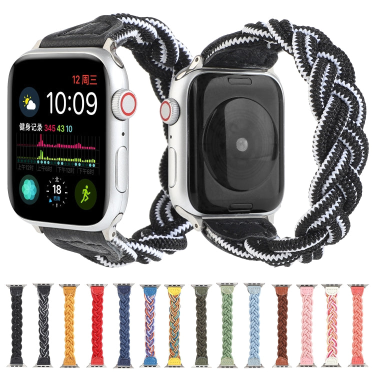 Frendorf | Elastisches Gewebtes Armband für Apple Watch Series 9&8&7 41mm / SE 3&SE 2&6&SE&5&4 40mm / 3&2&1 38mm, Länge:160mm (Gelb Grün Orange)