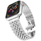 Frerndorf | Metall Fünf Baht Ersatzstahl Armband Für Apple Watch Series 9&8&7 41mm / SE 3&SE 2&6&SE&5&4 40mm / 3&2&1 38mm (Silber)