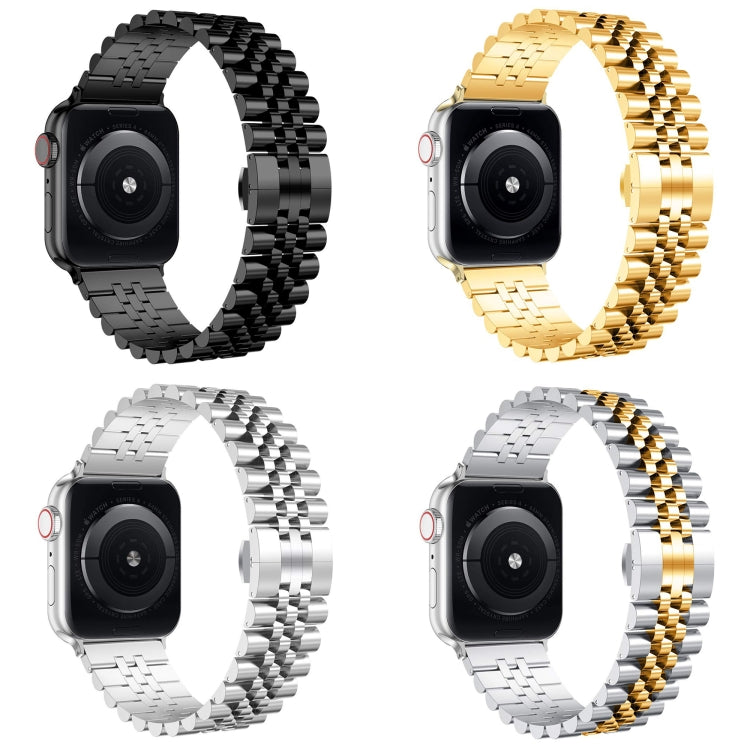 Frerndorf | Metall Fünf Baht Ersatzstahl Armband Für Apple Watch Series 9&8&7 41mm / SE 3&SE 2&6&SE&5&4 40mm / 3&2&1 38mm (Silber)