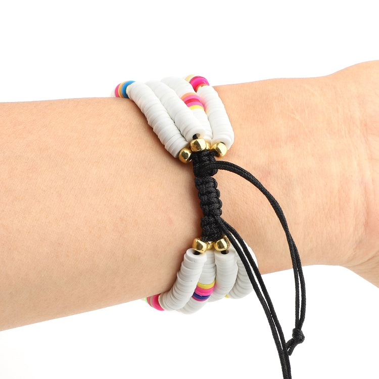 Frendorf | Bohemian Stil Weiche Keramik Perlenarmband Für Apple Serie 7 41mm / 6 & SE & 5 & 4 40mm / 3 & 2 & 1 38mm (Weiß)