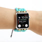 Frendorf | Bohemian-Stil weiche Keramikperlen-Armband für Apple Series 7 41mm / 6 & SE & 5 & 4 40mm / 3 & 2 & 1 38mm (Blau)