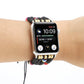 Frendorf | Bohemian Stil Weiche Keramik Perlen Strap Für Apple Serie 7 41mm / 6 & SE & 5 & 4 40mm / 3 & 2 & 1 38mm (Schwarz)