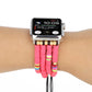 Frendorf | Bohemian Stil Weiche Keramische Perlenarmband Für Apple Serie 7 41mm / 6 & SE & 5 & 4 40mm / 3 & 2 & 1 38mm (Rosa Rot)