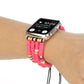 Frendorf | Bohemian Stil Weiche Keramische Perlenarmband Für Apple Serie 7 41mm / 6 & SE & 5 & 4 40mm / 3 & 2 & 1 38mm (Rosa Rot)