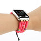 Frendorf | Bohemian Stil Weiche Keramische Perlenarmband Für Apple Serie 7 41mm / 6 & SE & 5 & 4 40mm / 3 & 2 & 1 38mm (Rosa Rot)