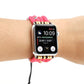 Frendorf | Bohemian Stil Weiche Keramische Perlenarmband Für Apple Serie 7 41mm / 6 & SE & 5 & 4 40mm / 3 & 2 & 1 38mm (Rosa Rot)