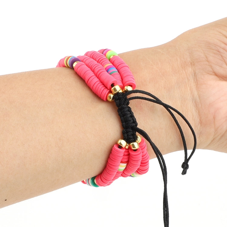 Frendorf | Bohemian Stil Weiche Keramische Perlenarmband Für Apple Serie 7 41mm / 6 & SE & 5 & 4 40mm / 3 & 2 & 1 38mm (Rosa Rot)