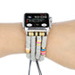 Frendorf | Bohemian Stil Weiche Keramikkugeln Armband für Apple Serie 7 45mm / 6 & SE & 5 & 4 44mm / 3 & 2 & 1 42mm(Grau)