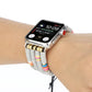 Frendorf | Bohemian Stil Weiche Keramikkugeln Armband für Apple Serie 7 45mm / 6 & SE & 5 & 4 44mm / 3 & 2 & 1 42mm(Grau)
