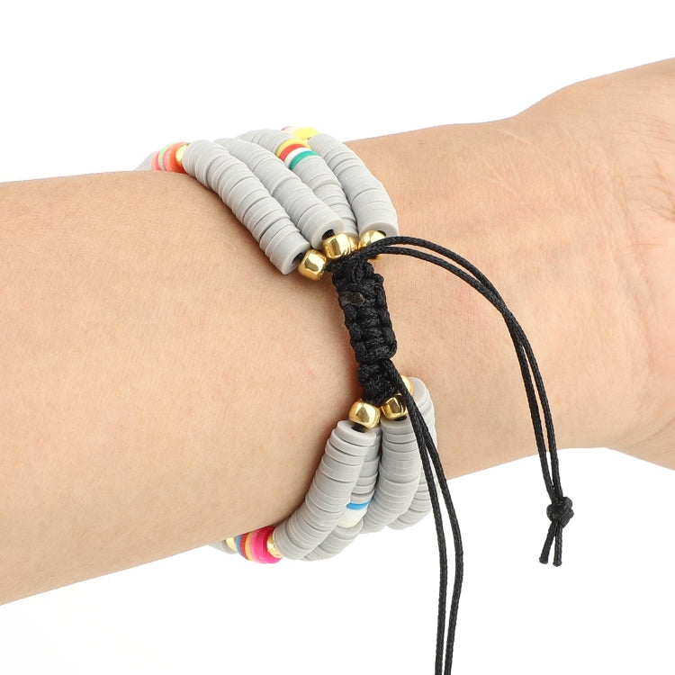 Frendorf | Bohemian Stil Weiche Keramikkugeln Armband für Apple Serie 7 45mm / 6 & SE & 5 & 4 44mm / 3 & 2 & 1 42mm(Grau)