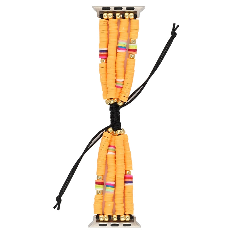 Frendorf | Bohemian Style Weiche Keramik Perlenriemen Für Apple Series 7 45mm / 6 & SE & 5 & 4 44mm / 3 & 2 & 1 42mm(Gelb)