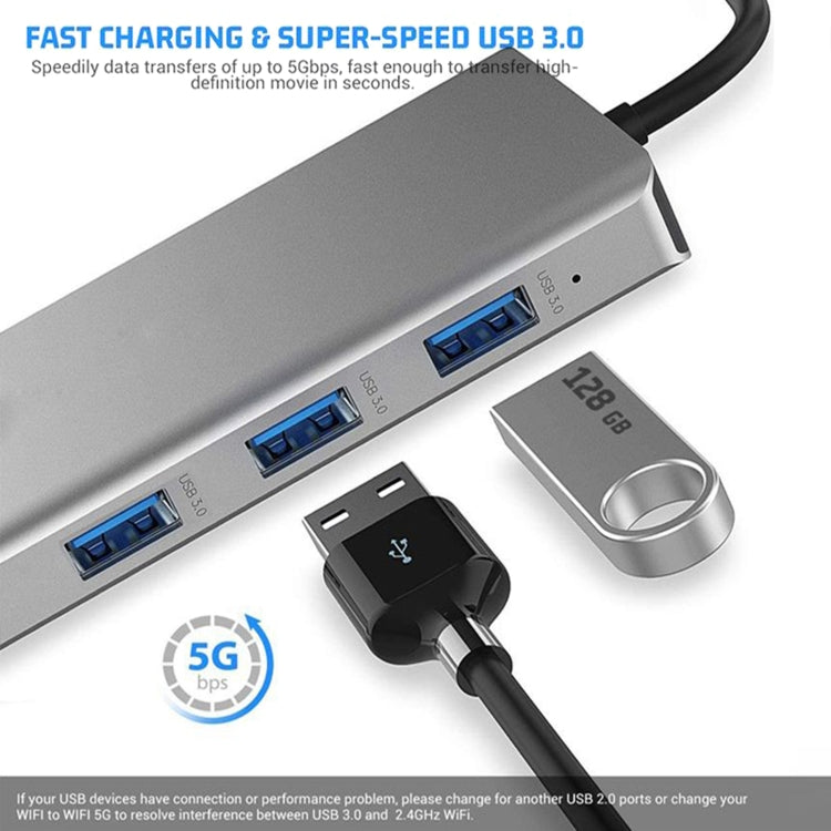 Frendorf | 12 in 1 HDMI x2 + USB3.0 + USB2.0 + PD Laden + VGA + RJ45 + 3.5mm Klinke + TF/SD x2 Type-C / USB-C HUB Docking Station (Dunkelgrau)