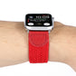 Frerndorf | Nylon + Leder Geflochtener Uhrenarmband für Apple Watch Series 9&8&7 41mm / SE 3&SE 2&6&SE&5&4 40mm / 3&2&1 38mm, Größe:S(Rot)