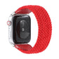 Frerndorf | Nylon + Leder Geflochtener Uhrenarmband für Apple Watch Series 9&8&7 41mm / SE 3&SE 2&6&SE&5&4 40mm / 3&2&1 38mm, Größe:S(Rot)